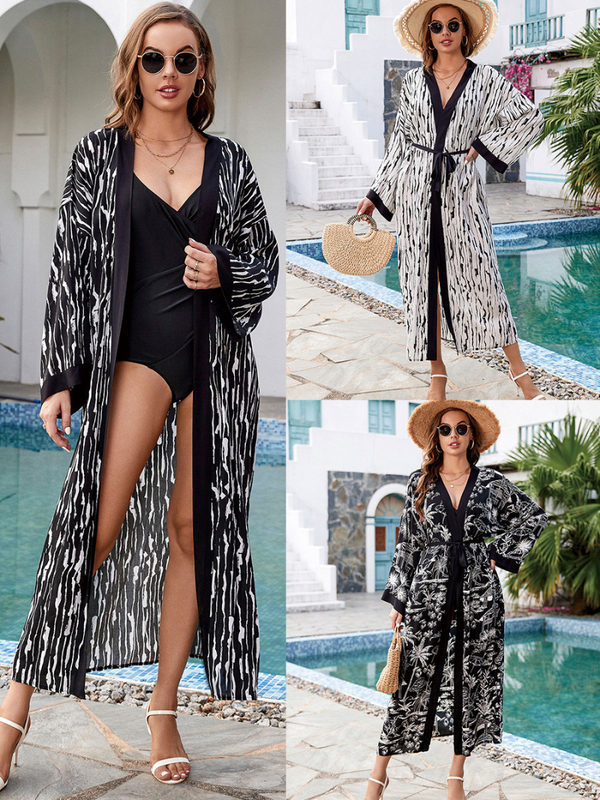 Vestido de Kimono de estilo abierto de estilo abierto para mujeres