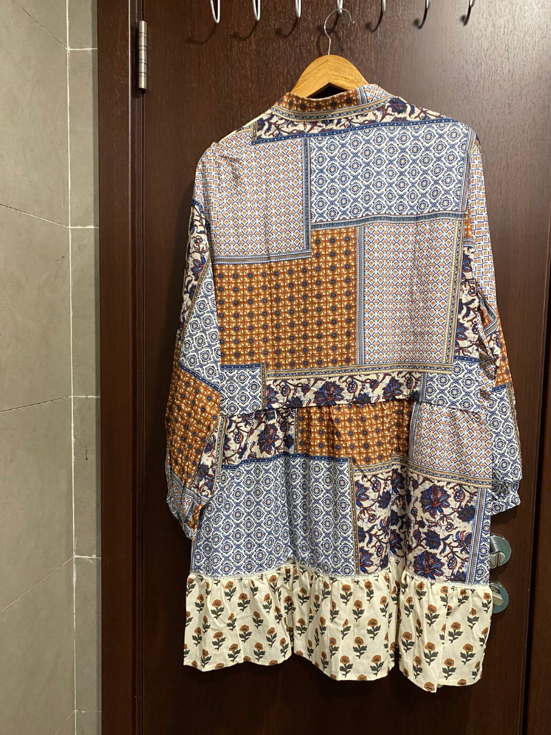 Women's Any Occasion Plant Flowers Button-Up Belted Shirt Dress