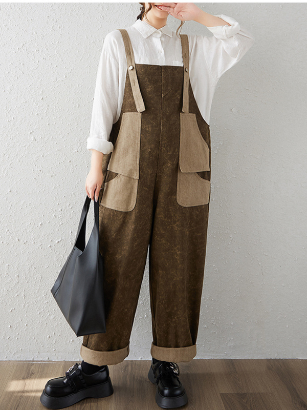 Breezy Women's Summer Wear Loose Large Pockets Dungarees | Eva Trends