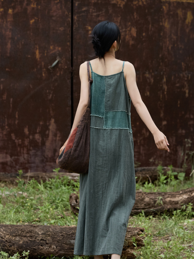 Woman in a green dress