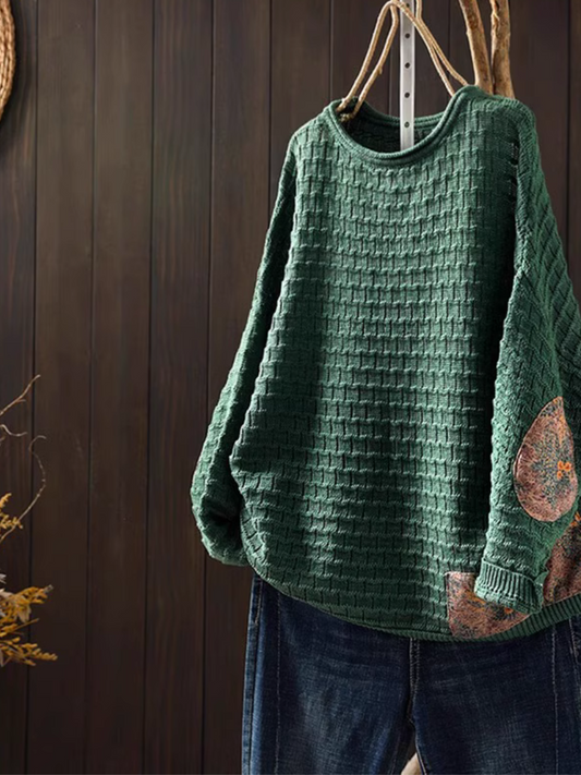Women's Stylish Plain Sweater Top