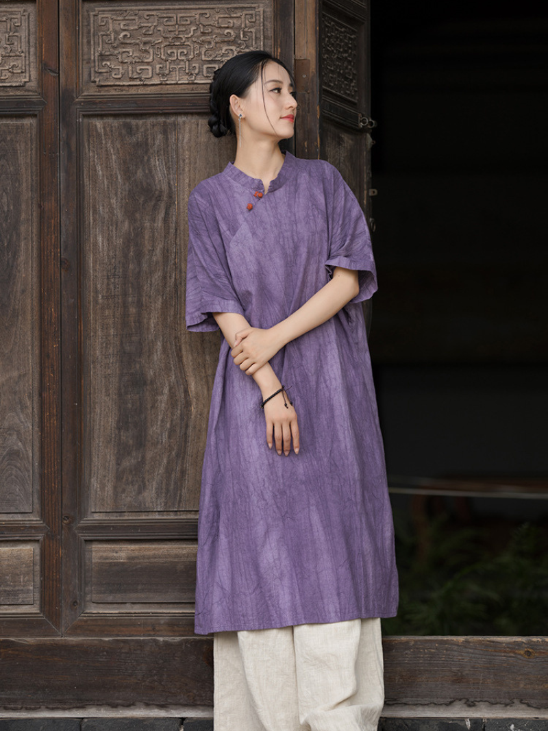 Women's purple traditional Short Sleeves