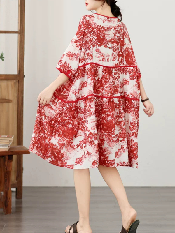 Sunlit Weekend Cotton Linen Dress — Effortless Fit for Garden Parties