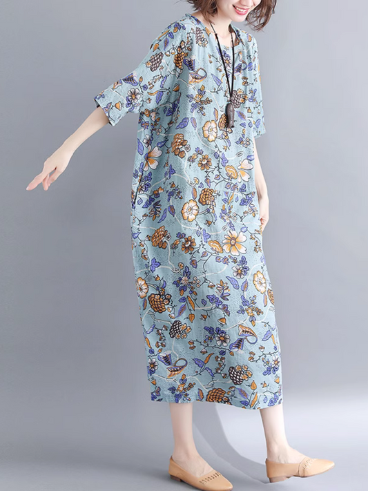 Women's Elegant Floral A-Line Dress