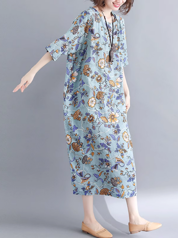 Women's Elegant Floral A-Line Dress