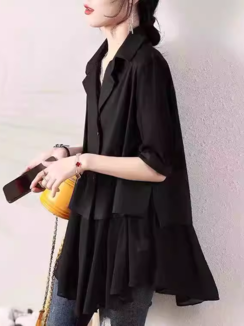 Women's loose Black Top