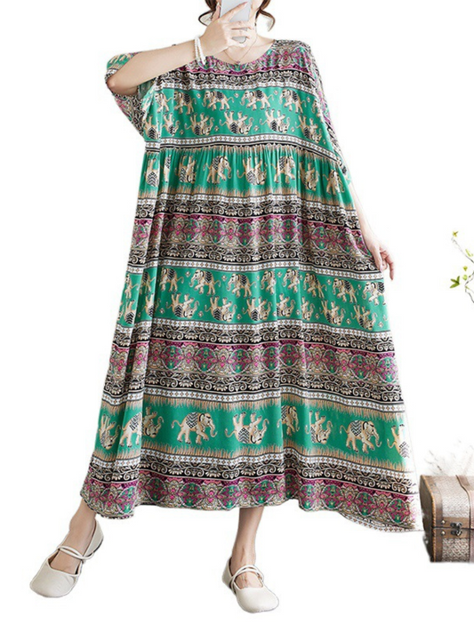 Geometric print dress for women