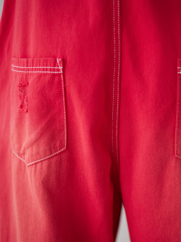 Women's Loose Pocket Loose Dungaree