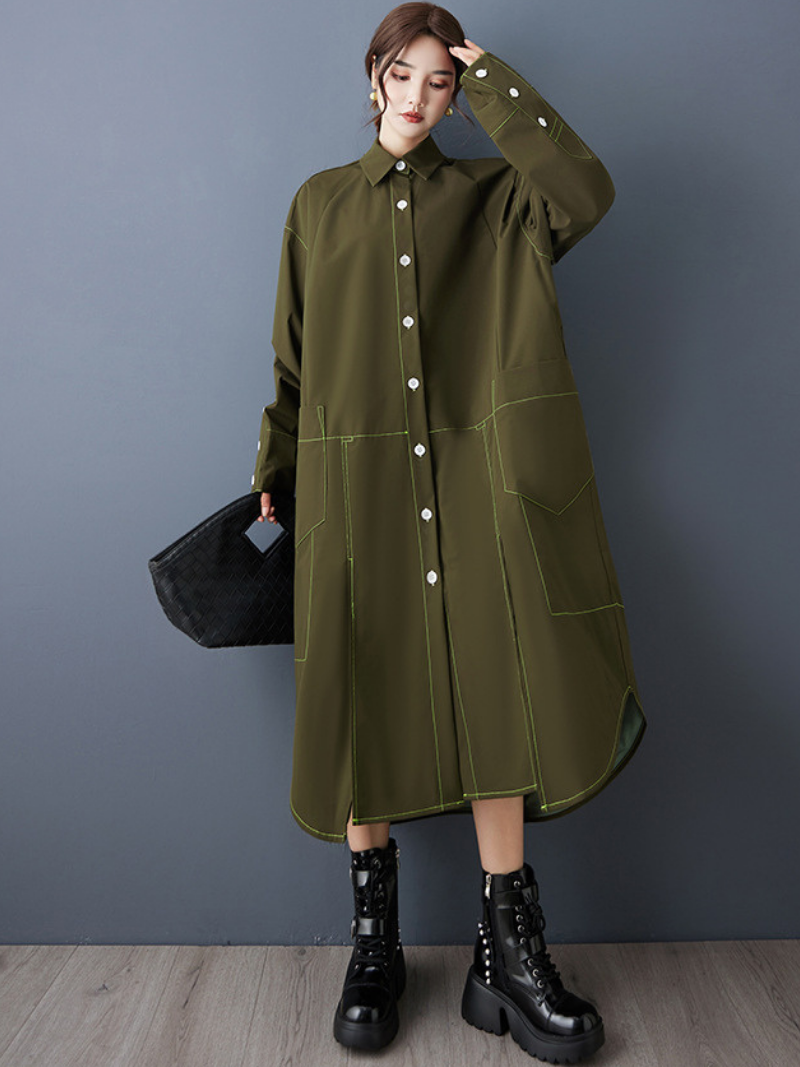 Oversized shirt dress women