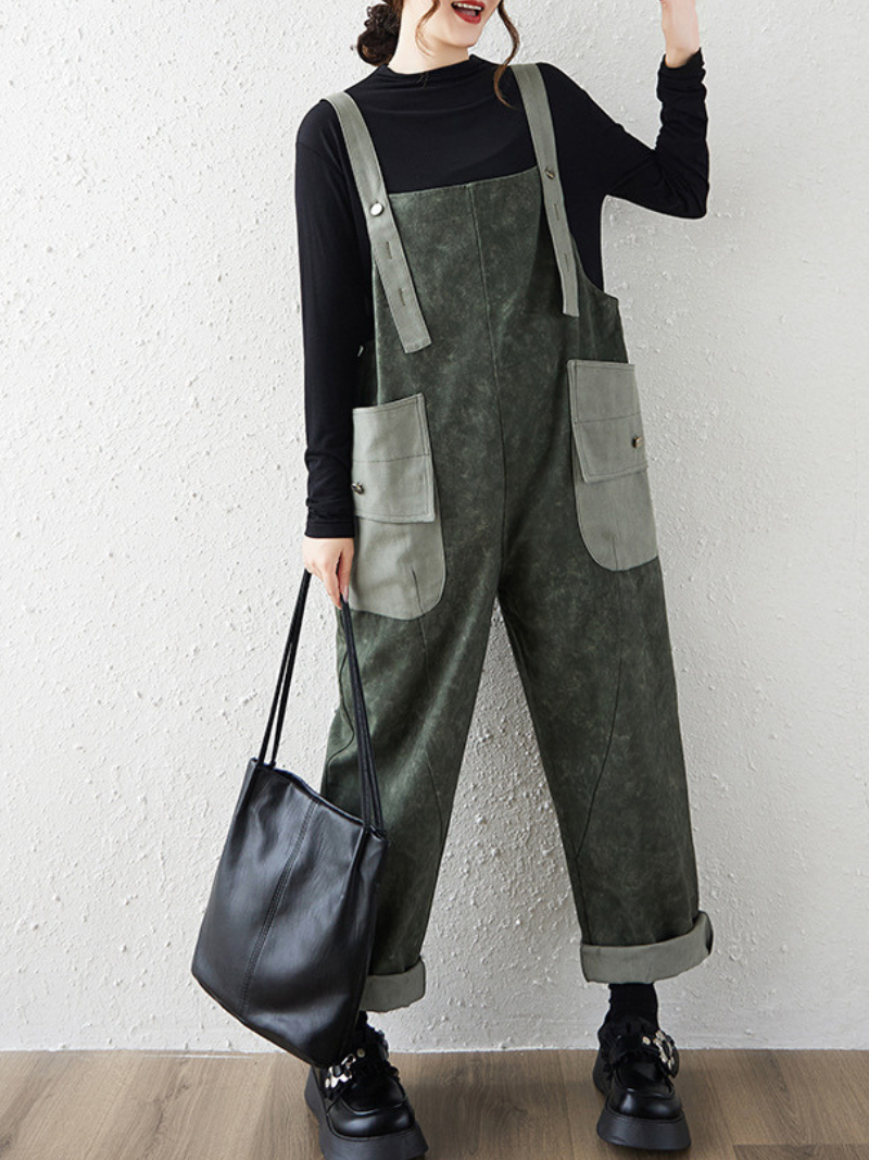 Women's Summer Modern  Loose Baggy Large Pocket Dungarees