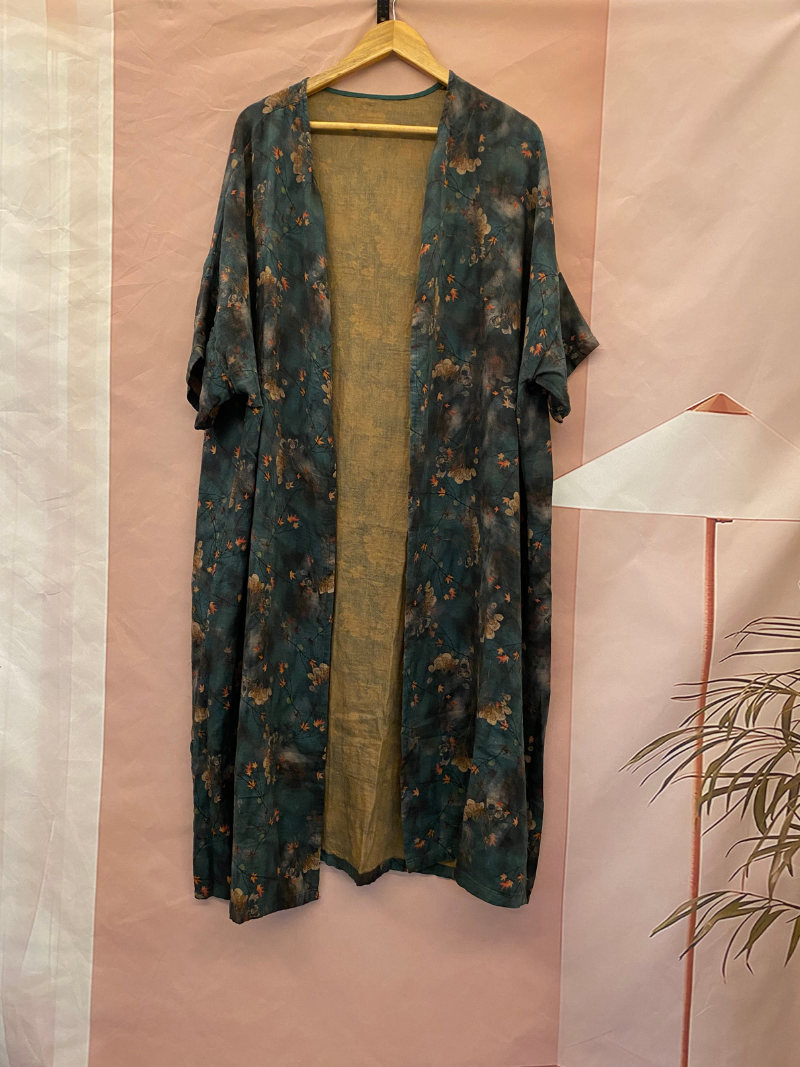 Vintage Printed Loose Cardigan