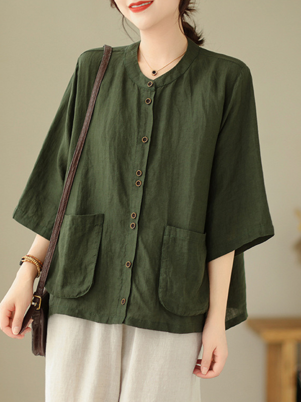 Women's green Shirt Top
