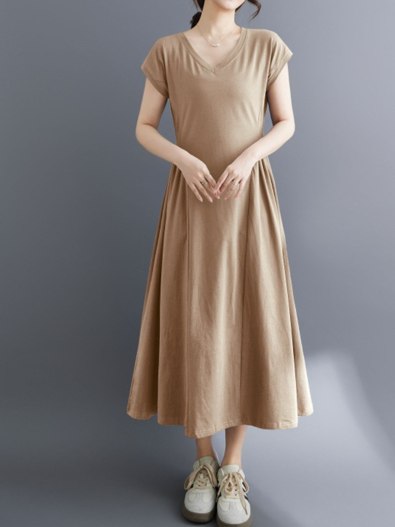 Everyday Confidence Midi Dress β Soft Cotton Blend, Beautifully Flattering Silhouett