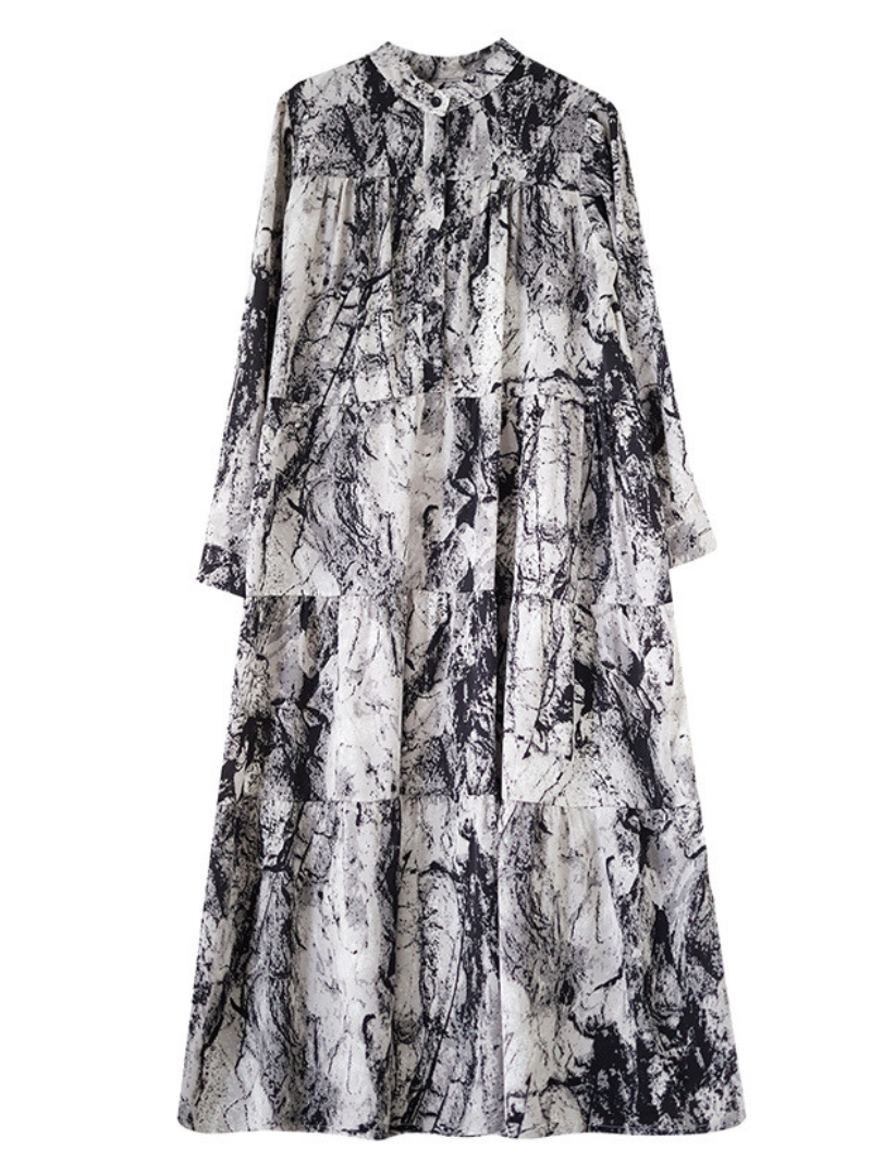 Women's  Spring and Autumn Elegan Loose A-Line Dress