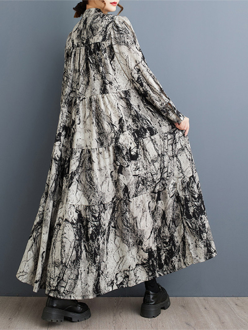 Women's Spring and Autumn Elegan Loose A-Line Dress