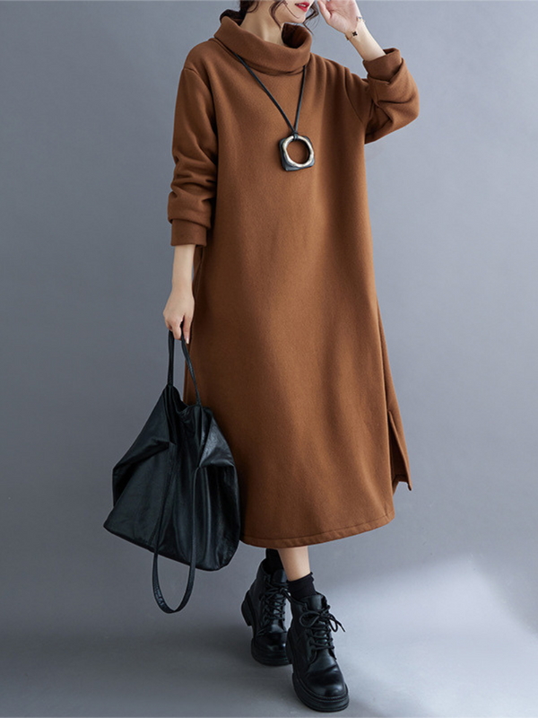 Women Side Pockets A-Line Dress