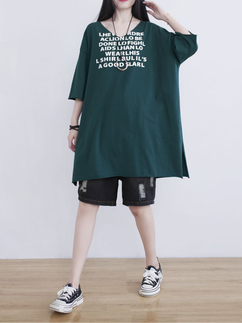 Women's Summer Casual Outing Wear Alphabet Midi Dress.  Eva Trends