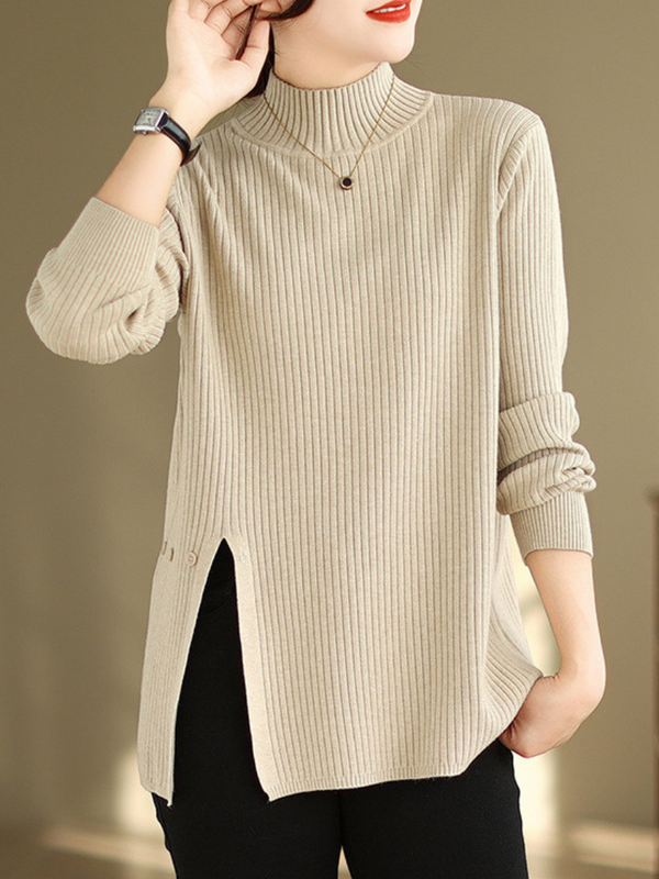 Women's Half Turtleneck Knitted Sweater