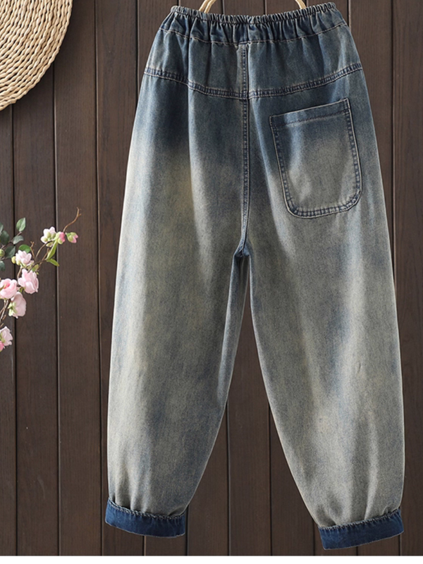 Women's Summer Stylish Edge Patchwork Versatile Loose Bottom