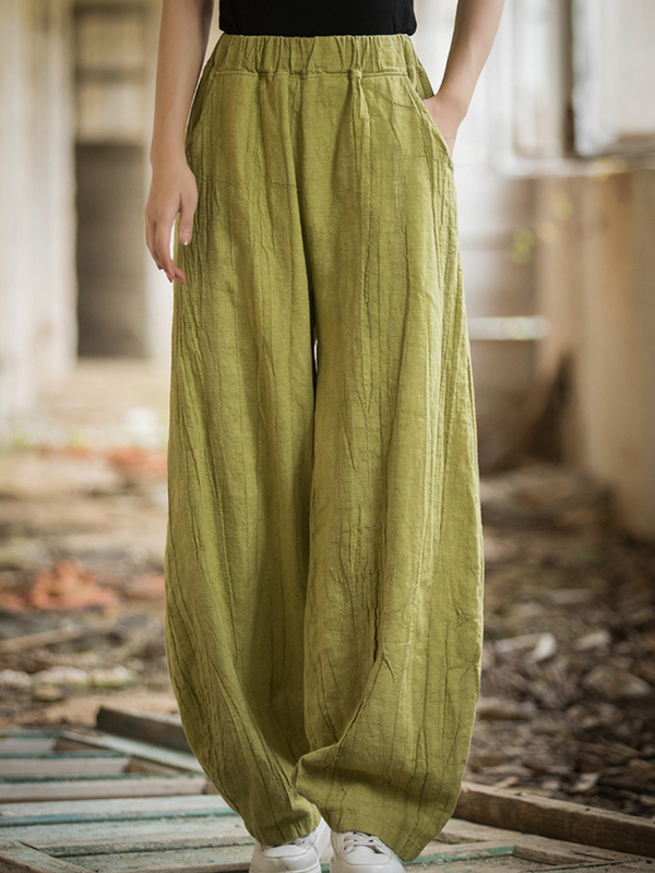 Women's Green wide-leg pants