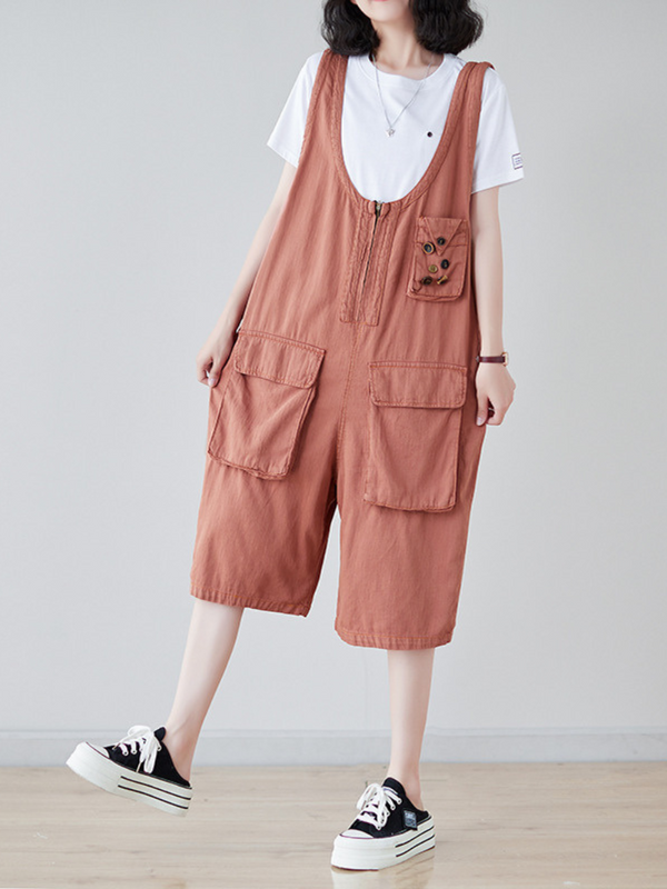 Women's side Pocket Overalll