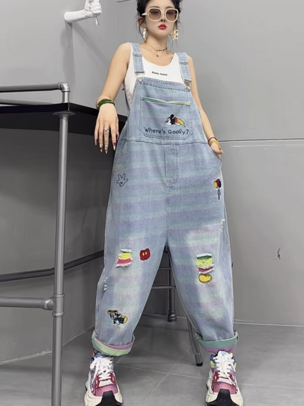 Women's Baggy Loose Dungaree