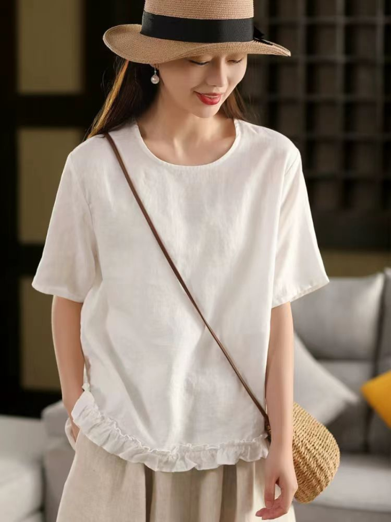 Women's White Loose Top