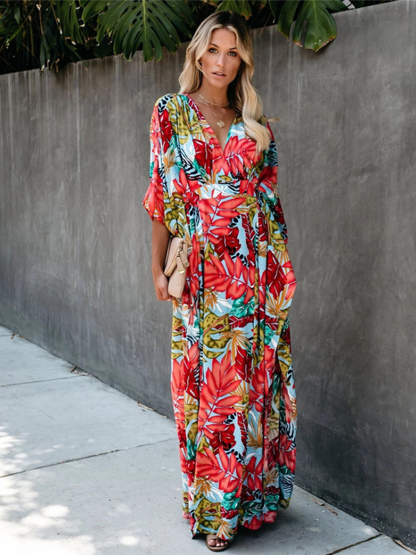 Women's Flower Maxi Dress