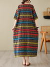 Women's Color Striped Midi Dress