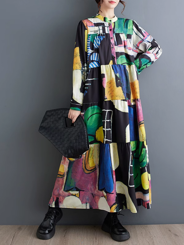 Women's Colorful Loose A-Line Dress
