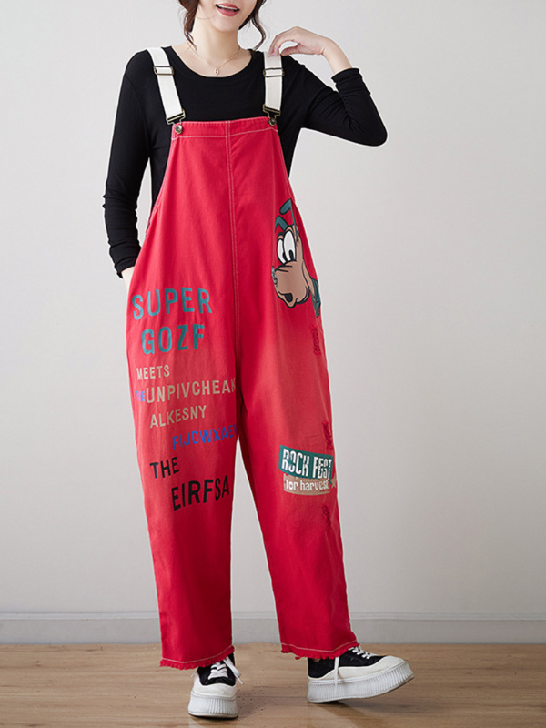 Women's Cartoon Dungaree