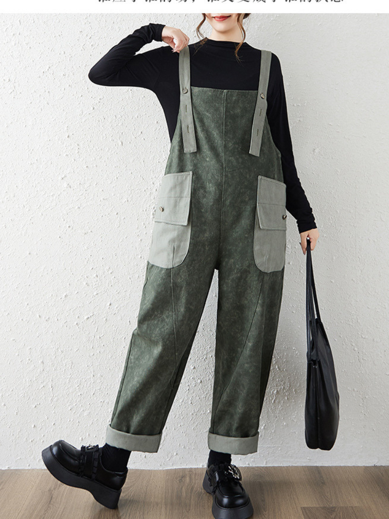 Women's Summer Modern  Loose Baggy Large Pocket Dungarees
