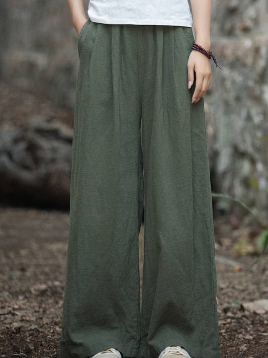 Women's Green wide-leg pants