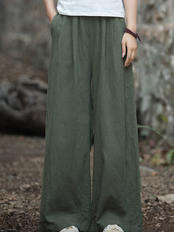 Women's Green wide-leg pants