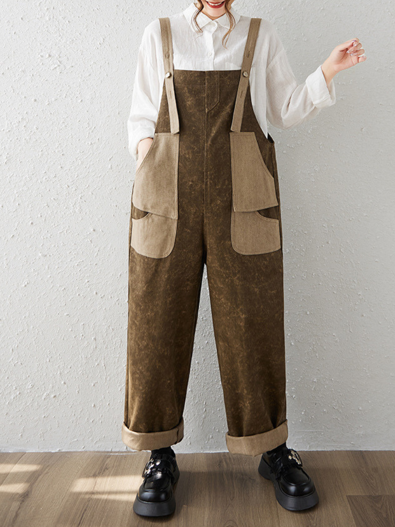 Women's Summer Modern  Loose Baggy Large Pocket Dungarees