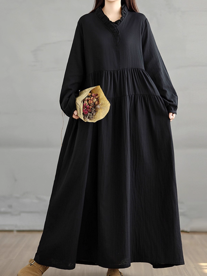 Women's Summer Soft & Stylish Side Pockets Smock Dress