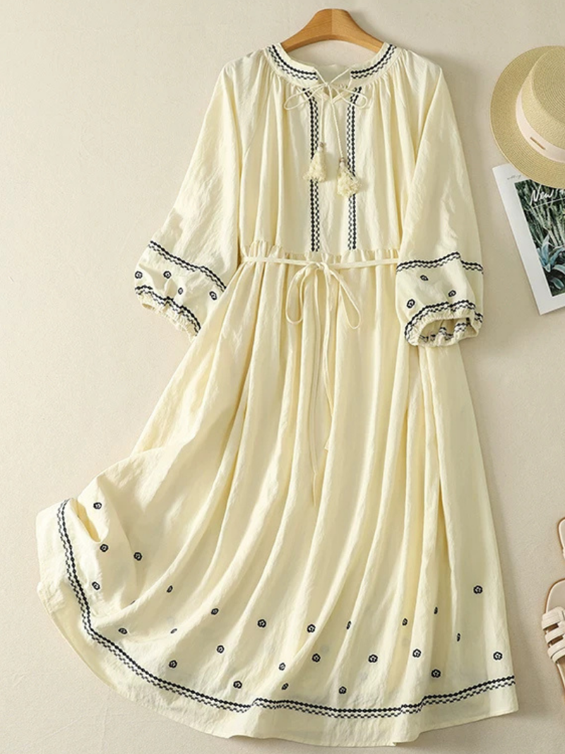Breezy Weekend Boho Midi Dress — Embroidered, Flowing and Effortlessly – Eva Trends