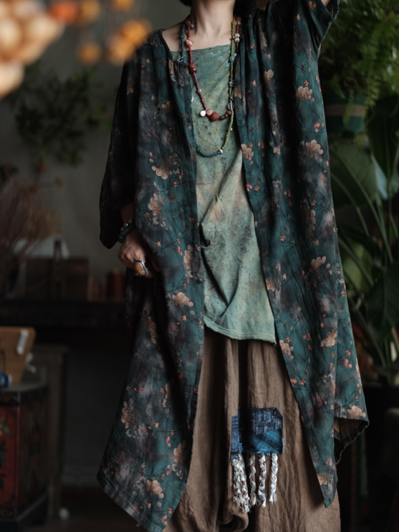 Women's Printed Loose Cardigan