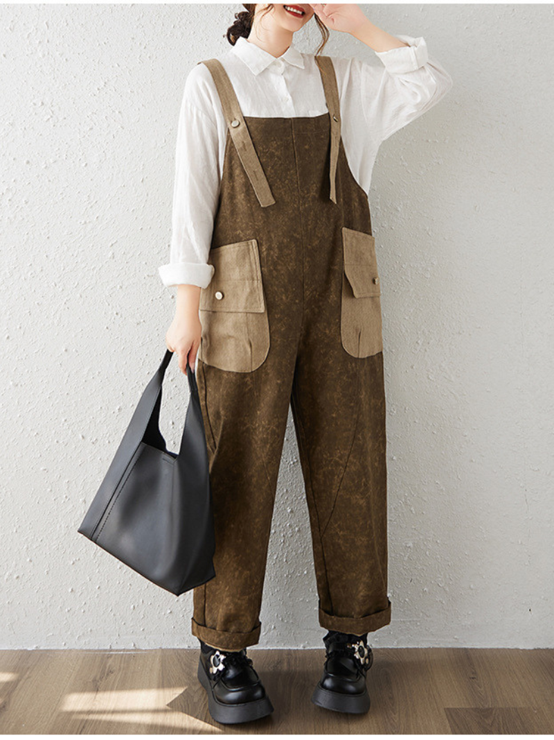 Women's Summer Modern  Loose Baggy Large Pocket Dungarees