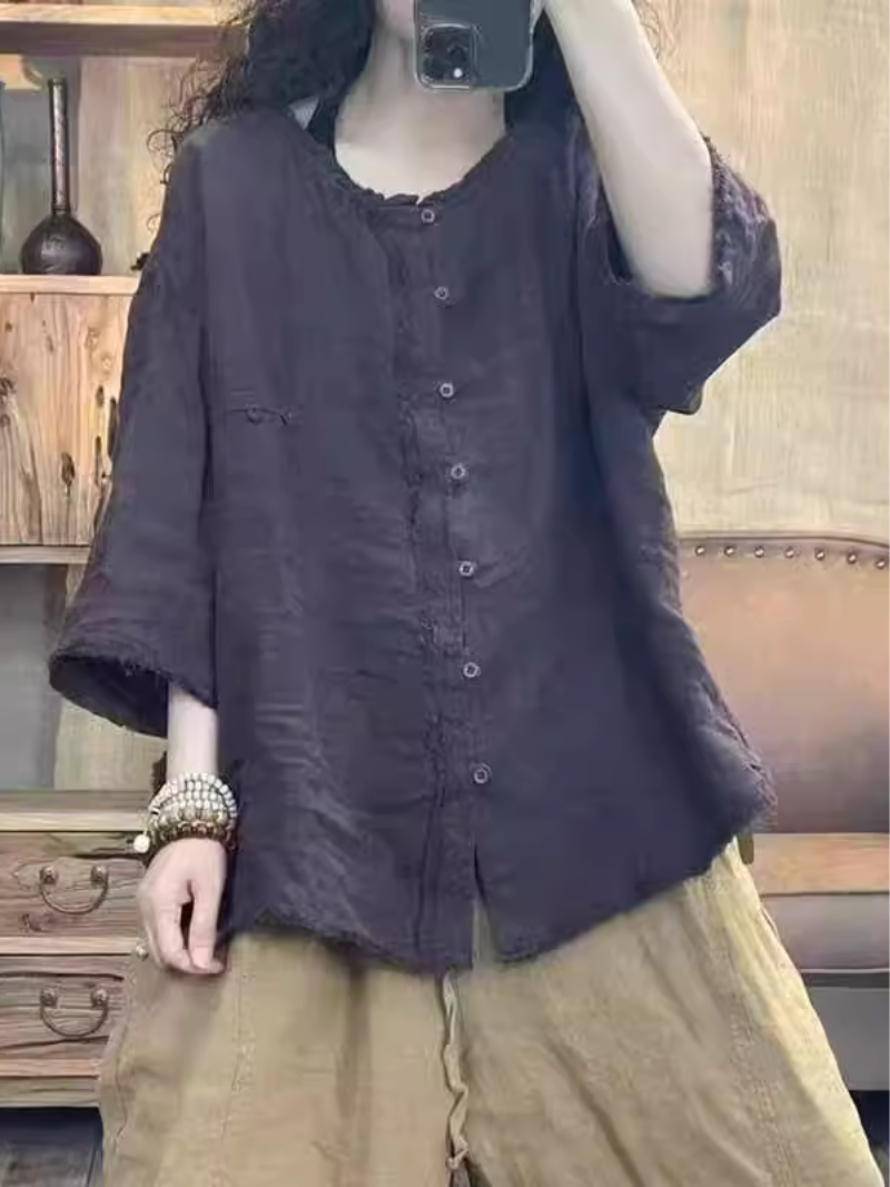 Women's Coffee Crew Neck Top