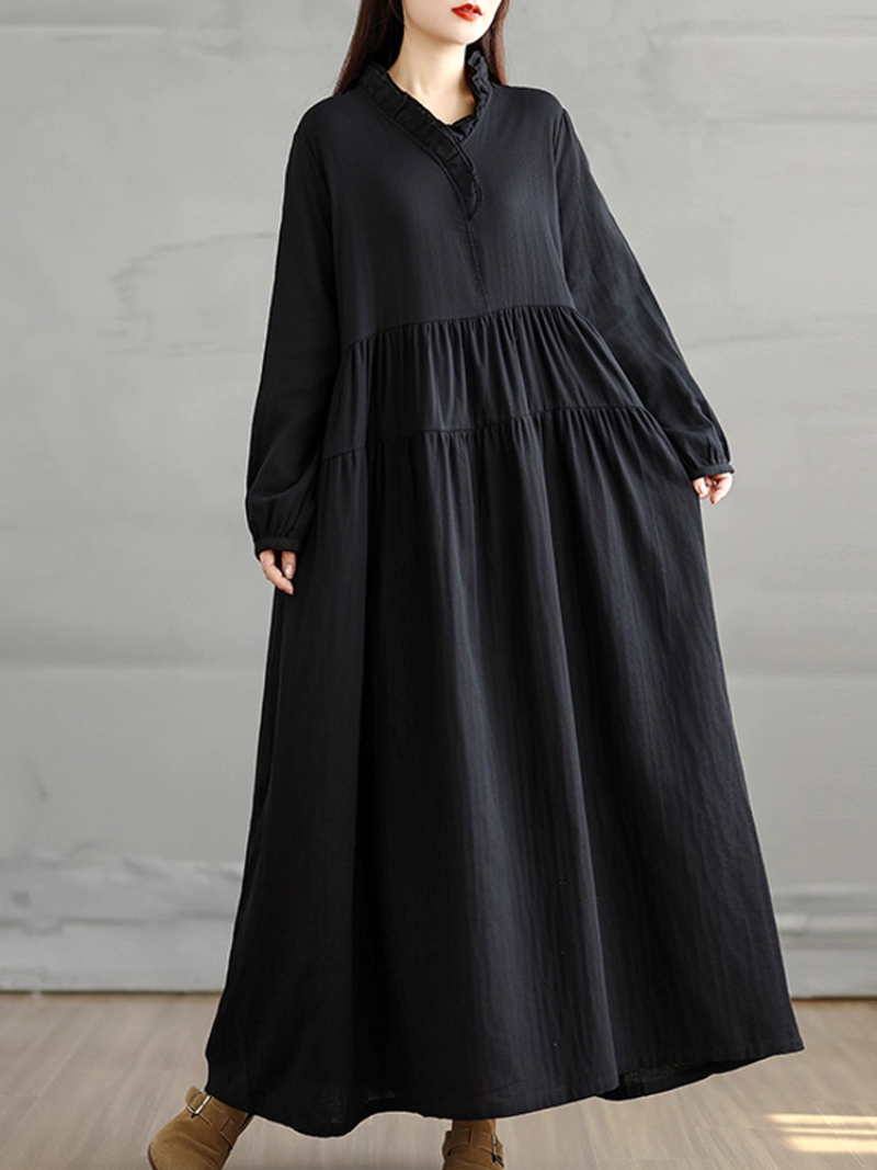 Women's Summer Soft & Stylish Side Pockets Smock Dress
