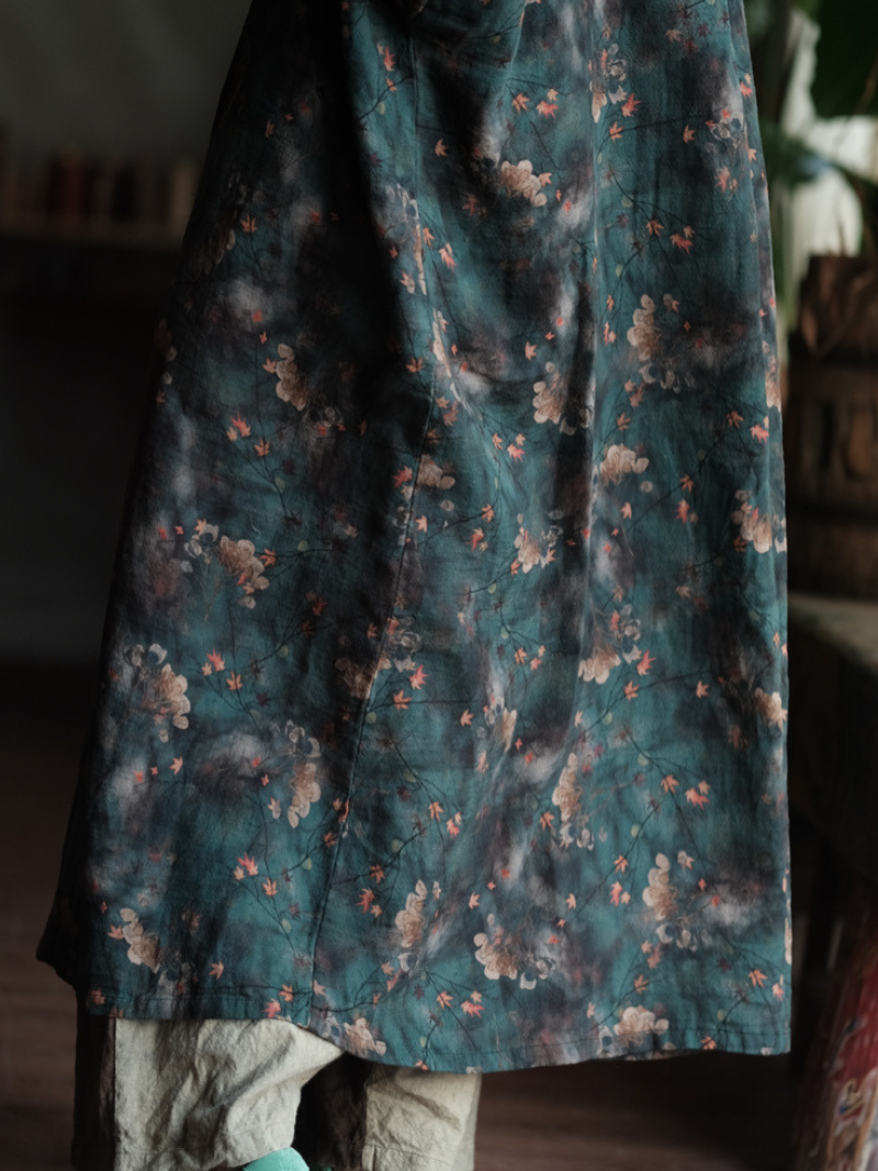 Long Women's Printed Cardigan