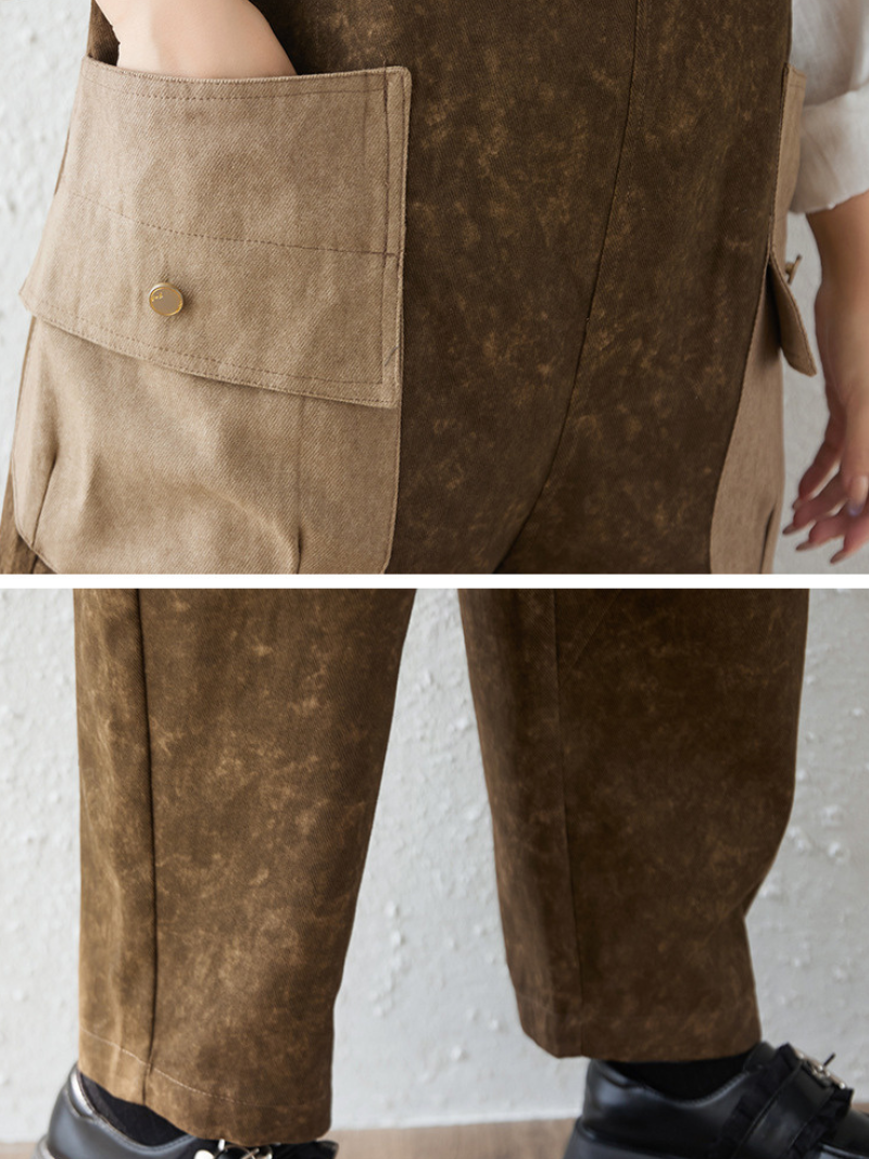 Women's Summer Modern  Loose Baggy Large Pocket Dungarees