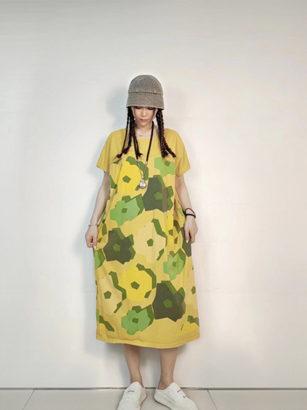 Women's yellow Midi Dress