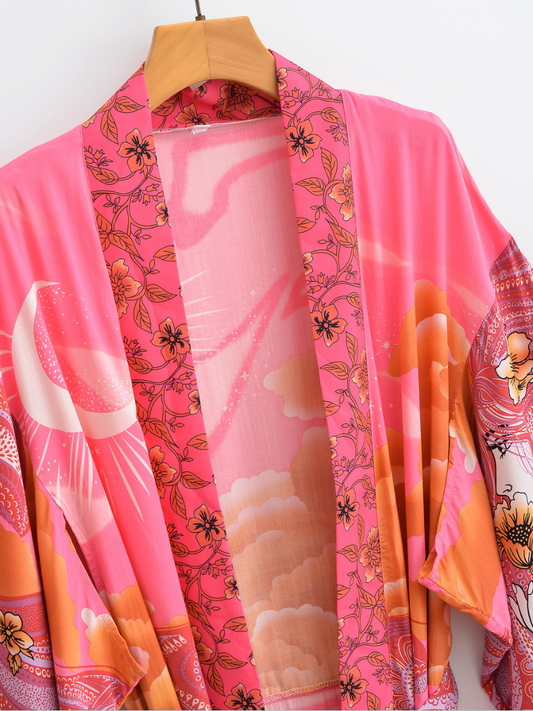 Women's Cardigan pink Kimono Jacket