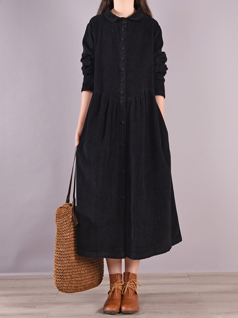 Women's Casual Loose Midi Dress, Formal Button Midi Dress, Little Wome – Eva Trends Women's Casual Loose Midi Dress, Formal Button Midi Dress, Little Wome – Eva Trends