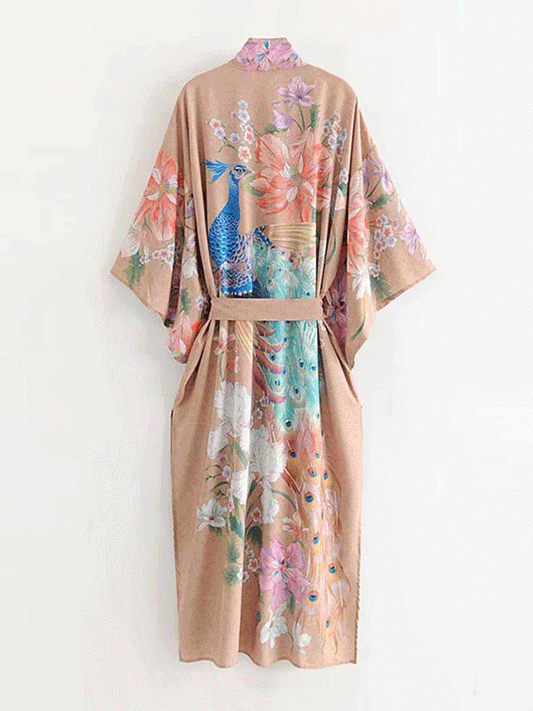 Floral Relaxed Fit Kimono Gown