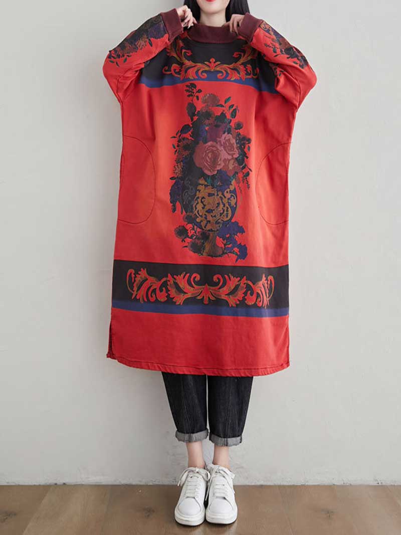 Women's High Neck Sweater Dress
