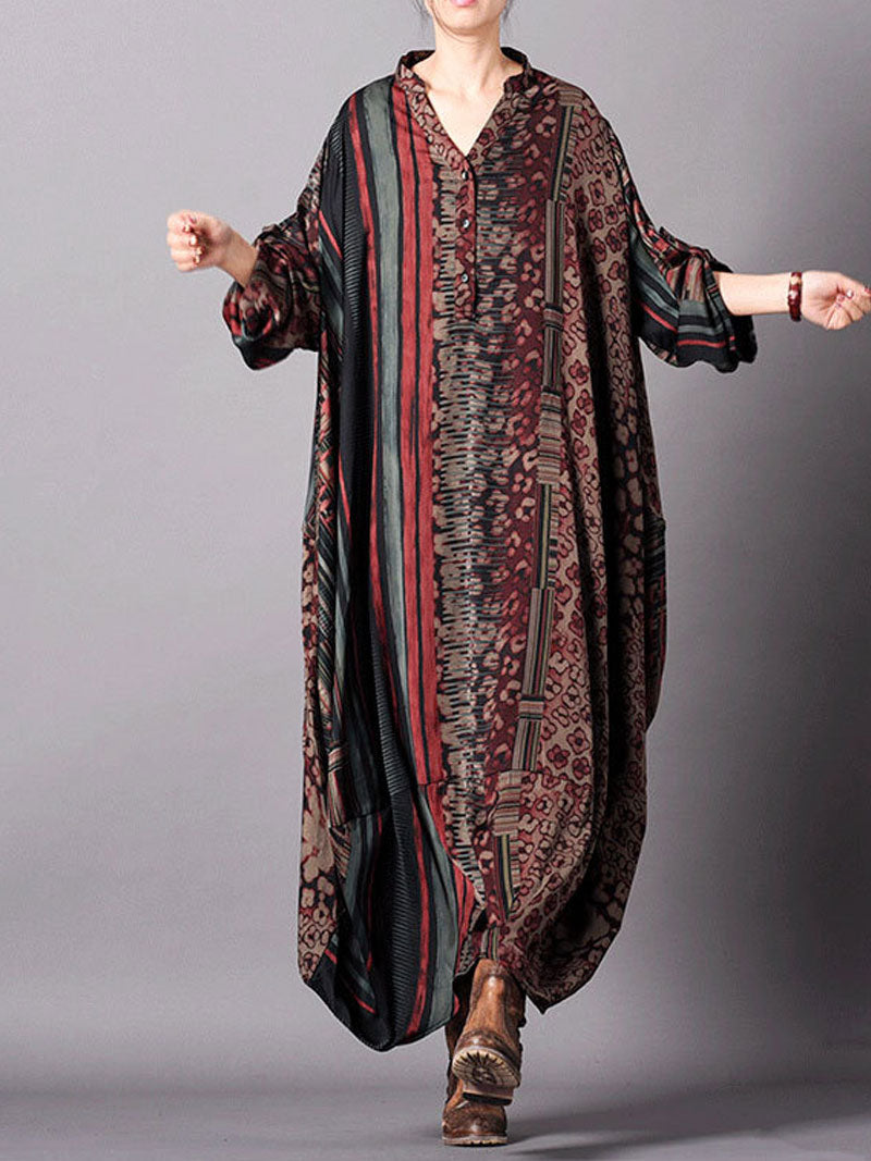 Elegant Women's Print Maxi Dress | Eva Trends
