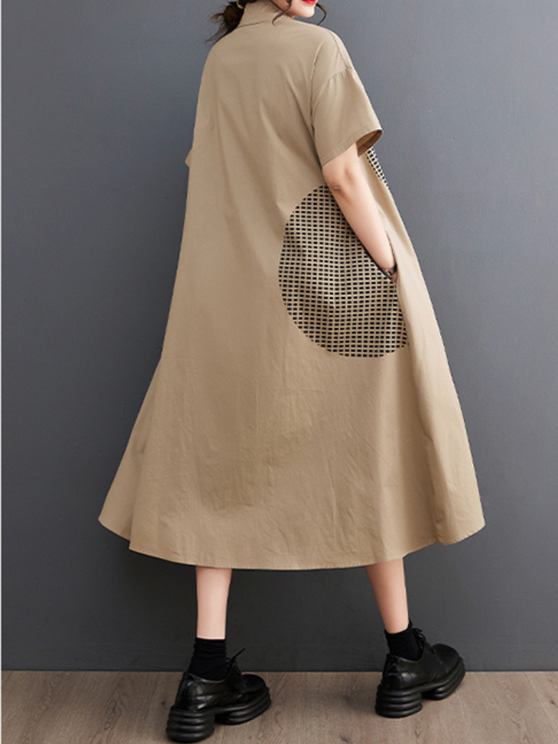 Women's Khaki A-line Dress